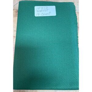 Green Aida Cross Stitch Fabric 18X12 Forest 14 Count